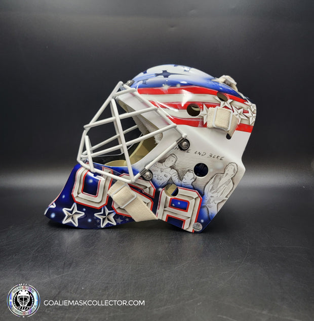 Jeremy Swayman Signed Goalie Mask 2025 4 Nations Team USA Signature Edition Autographed