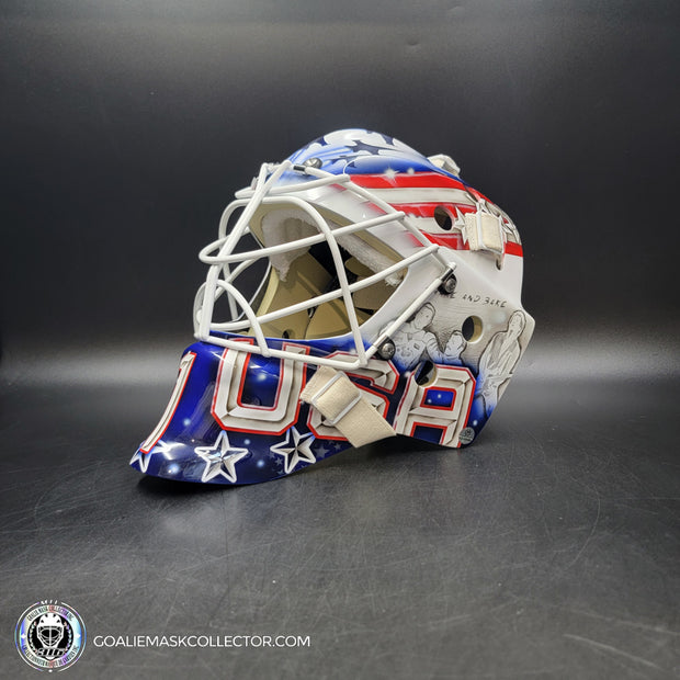 Jeremy Swayman Signed Goalie Mask 2025 4 Nations Team USA Signature Edition Autographed