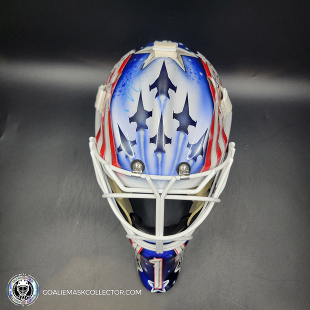 Jeremy Swayman Signed Goalie Mask 2025 4 Nations Team USA Signature Edition Autographed