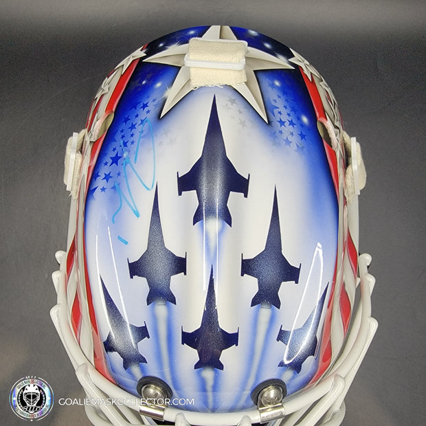 Jeremy Swayman Signed Goalie Mask 2025 4 Nations Team USA Signature Edition Autographed