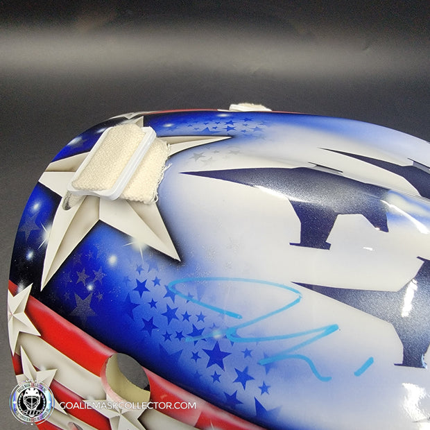 Jeremy Swayman Signed Goalie Mask 2025 4 Nations Team USA Signature Edition Autographed