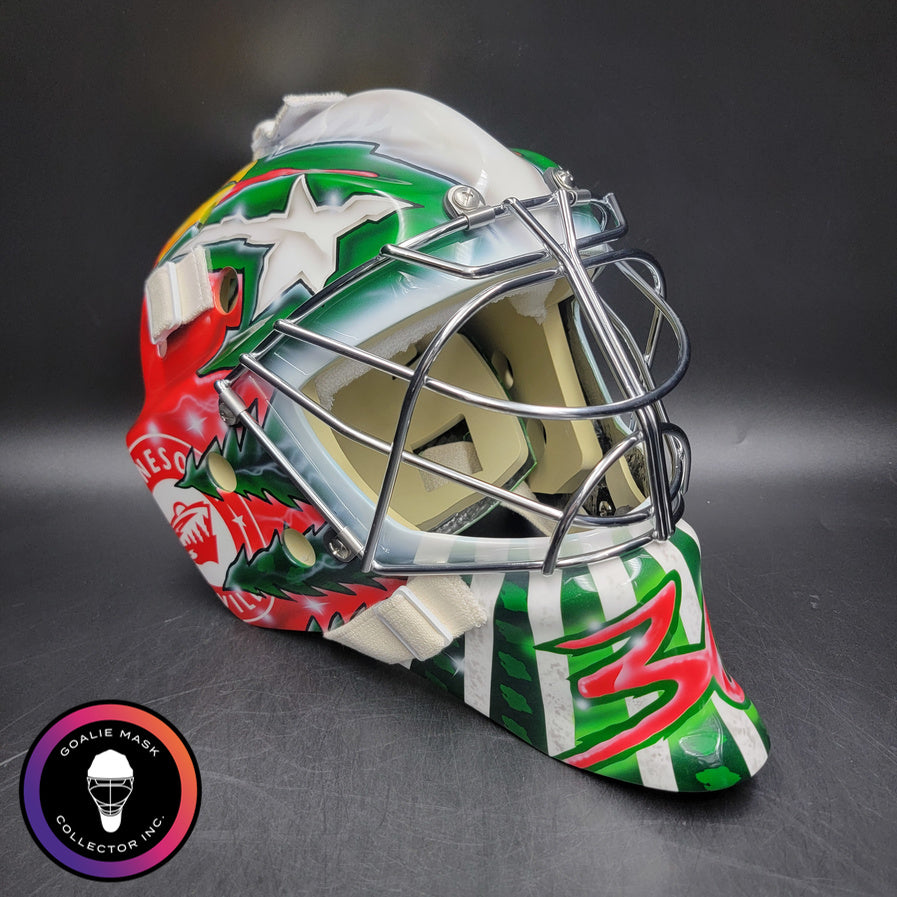 Jesper Wallstedt Goalie Mask Unsigned 2026 Minnesota V2 Tribute