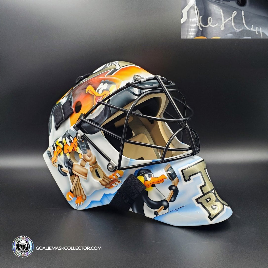 Jocelyn Thibault Signed Goalie Mask Pittsburgh Signature Edition. Goalie Mask Collector.