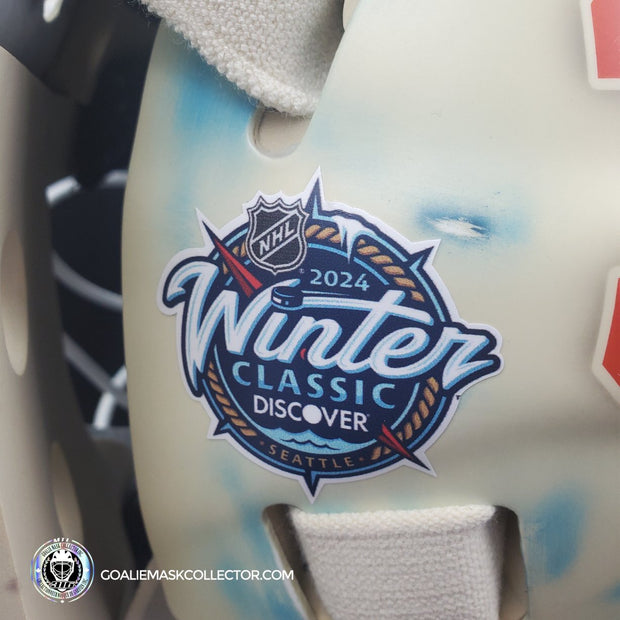 Joey Daccord Goalie Mask Unsigned Seattle 2024 Winter Classic Baseball Cards Tribute