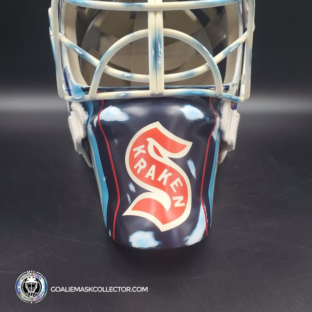 Joey Daccord Goalie Mask Unsigned Seattle 2024 Winter Classic Baseball Cards Tribute