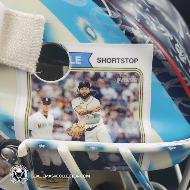 Joey Daccord Goalie Mask Unsigned Seattle 2024 Winter Classic Baseball Cards Tribute