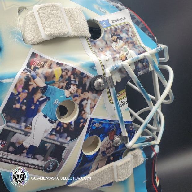Joey Daccord Goalie Mask Unsigned Seattle 2024 Winter Classic Baseball Cards Tribute
