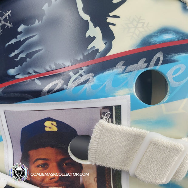 Joey Daccord Goalie Mask Unsigned Seattle 2024 Winter Classic Baseball Cards Tribute