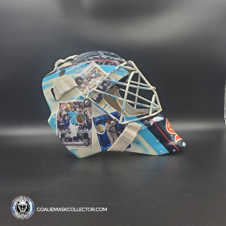 Joey Daccord Goalie Mask Unsigned Seattle 2024 Winter Classic Baseball Cards Tribute