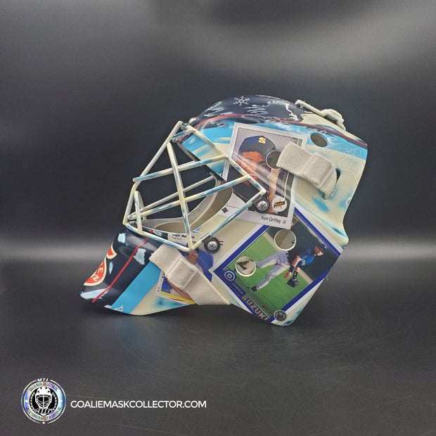 Joey Daccord Goalie Mask Unsigned Seattle 2024 Winter Classic Baseball Cards Tribute