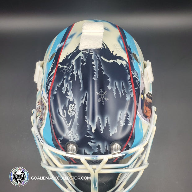 Joey Daccord Goalie Mask Unsigned Seattle 2024 Winter Classic Baseball Cards Tribute