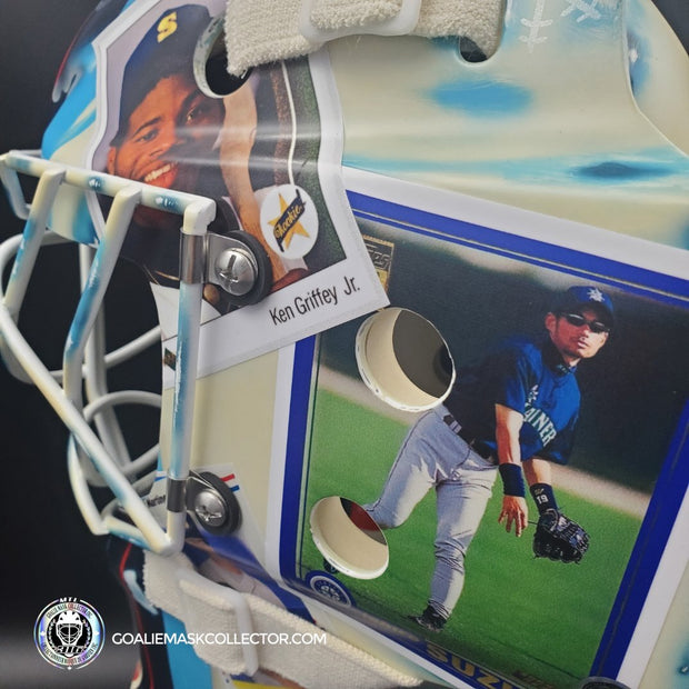 Joey Daccord Goalie Mask Unsigned Seattle 2024 Winter Classic Baseball Cards Tribute