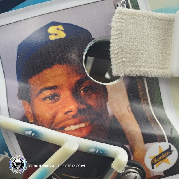 Joey Daccord Goalie Mask Unsigned Seattle 2024 Winter Classic Baseball Cards Tribute