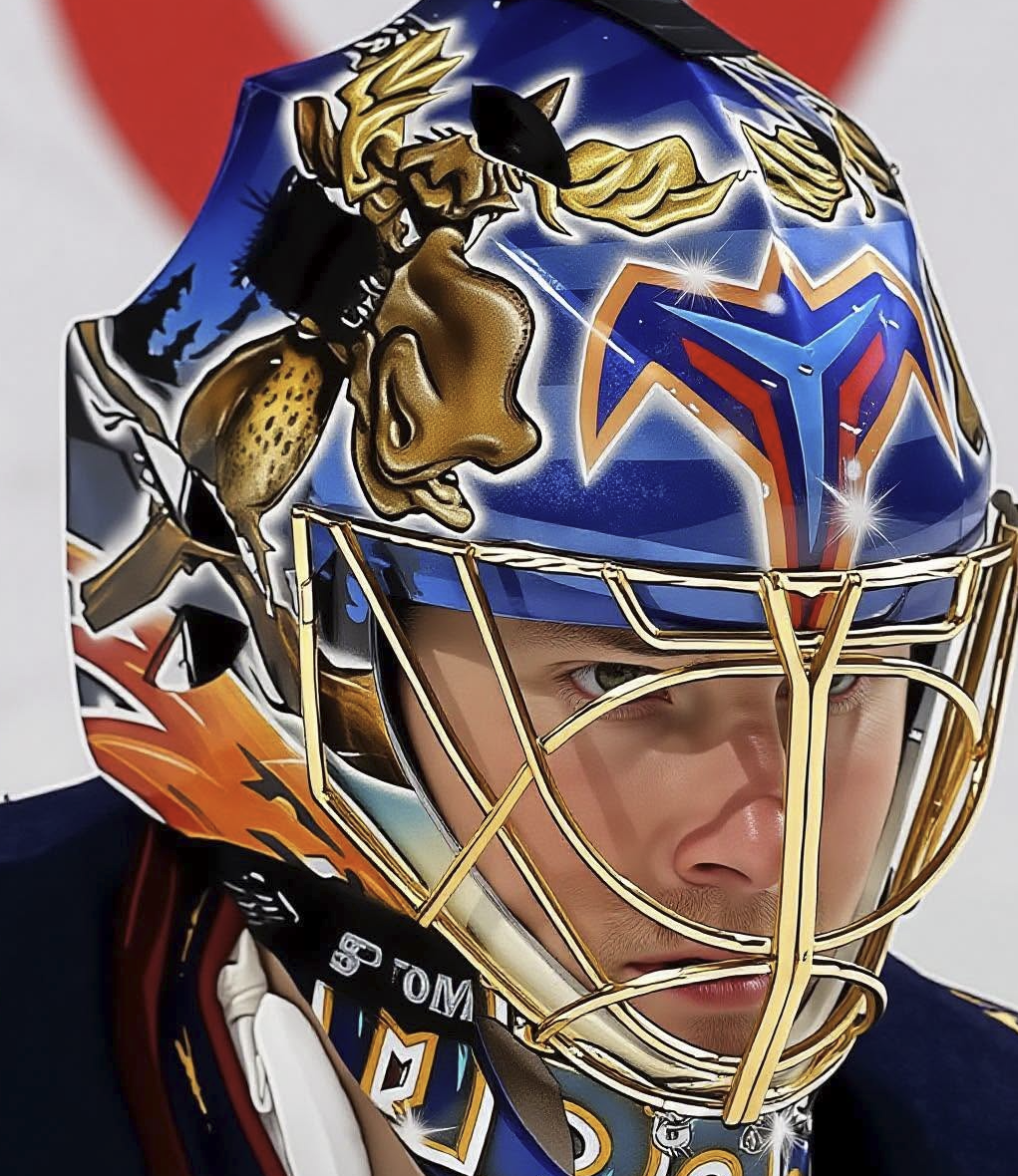 Johan Hedberg goalie mask tribute | Goalie Mask Collector