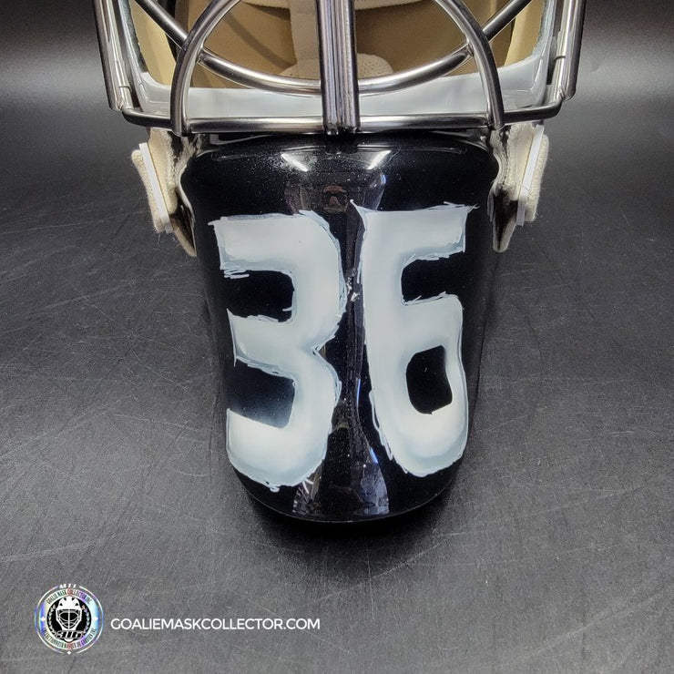 John Gibson Goalie Mask Unsigned 2017 Anaheim V1 Tribute