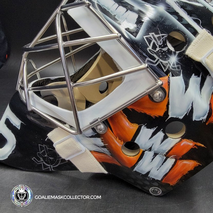 John Gibson Goalie Mask Unsigned 2017 Anaheim V1 Tribute