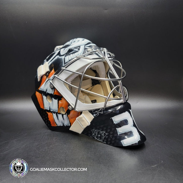 John Gibson Goalie Mask Unsigned 2017 Anaheim V1 Tribute