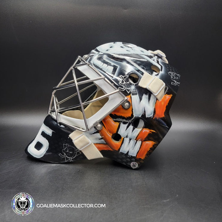 John Gibson Goalie Mask Unsigned 2017 Anaheim V1 Tribute