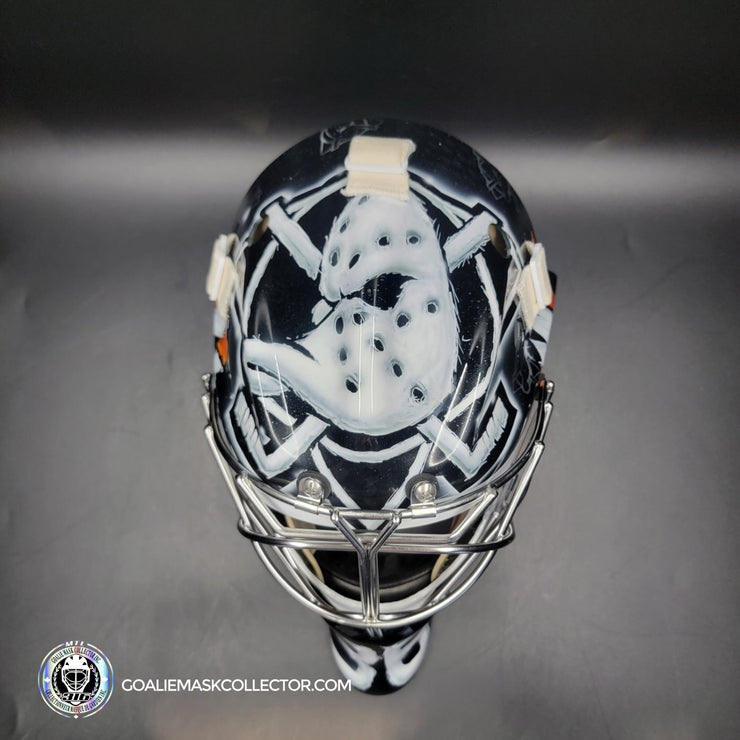 John Gibson Goalie Mask Unsigned 2017 Anaheim V1 Tribute