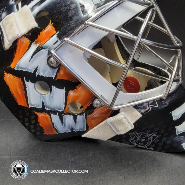 John Gibson Goalie Mask Unsigned 2017 Anaheim V1 Tribute