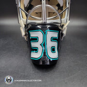 John Gibson Goalie Mask Unsigned 2017 Anaheim V2 Hebert 25th Anniversary Tribute