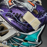 John Gibson Goalie Mask Unsigned 2017 Anaheim V2 Hebert 25th Anniversary Tribute
