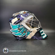 John Gibson Goalie Mask Unsigned 2017 Anaheim V2 Hebert 25th Anniversary Tribute