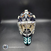 John Gibson Goalie Mask Unsigned 2017 Anaheim V2 Hebert 25th Anniversary Tribute