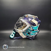 John Gibson Goalie Mask Unsigned 2017 Anaheim V2 Hebert 25th Anniversary Tribute