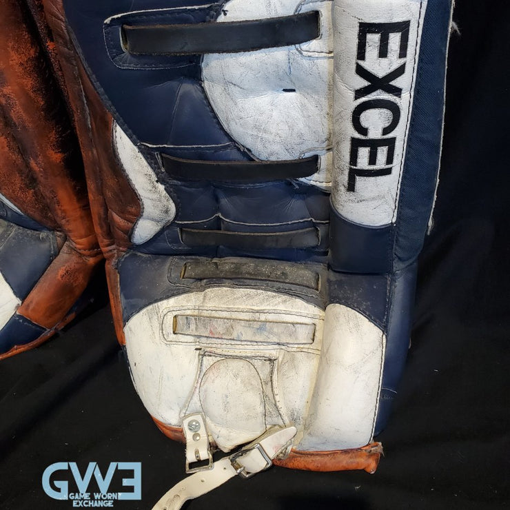 John Vanbiesbrouck Game Worn Pads Photomatched to New York Islanders and New Jersey Devils AS-02999