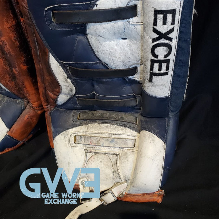 John Vanbiesbrouck Game Worn Pads Photomatched to New York Islanders and New Jersey Devils AS-02999