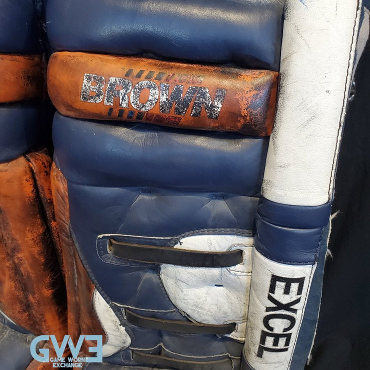 John Vanbiesbrouck Game Worn Pads Photomatched to New York Islanders and New Jersey Devils AS-02999