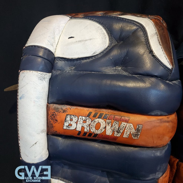 John Vanbiesbrouck Game Worn Pads Photomatched to New York Islanders and New Jersey Devils AS-02999