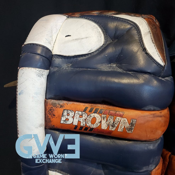 John Vanbiesbrouck Game Worn Pads Photomatched to New York Islanders and New Jersey Devils AS-02999