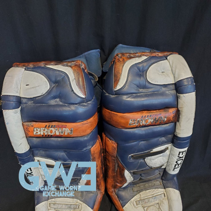 John Vanbiesbrouck Game Worn Pads Photomatched to New York Islanders and New Jersey Devils AS-02999