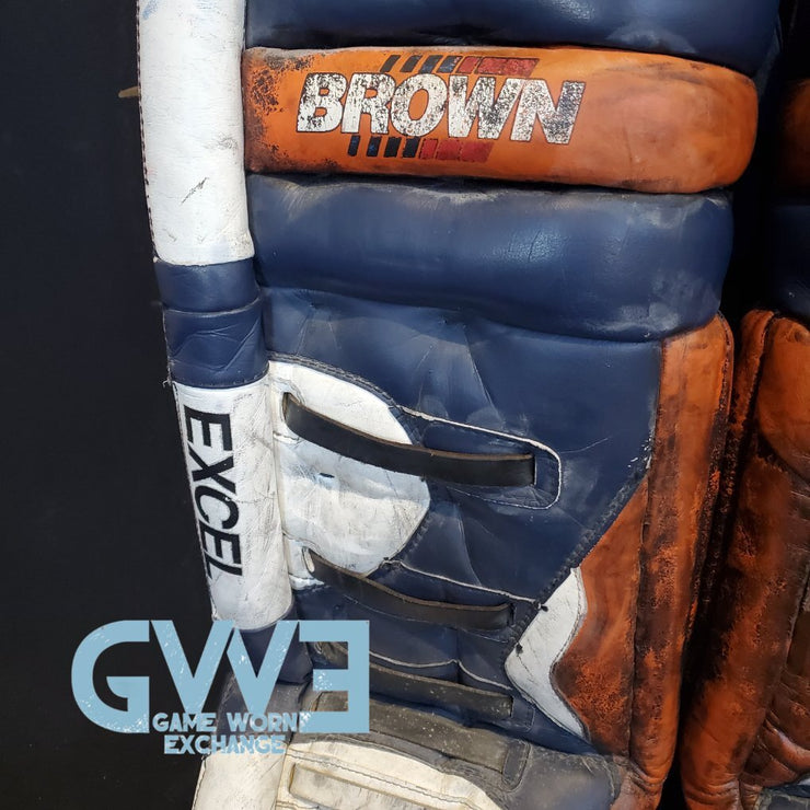 John Vanbiesbrouck Game Worn Pads Photomatched to New York Islanders and New Jersey Devils AS-02999