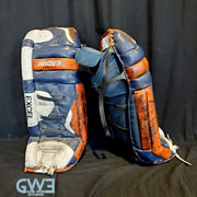 John Vanbiesbrouck Game Worn Pads Photomatched to New York Islanders and New Jersey Devils AS-02999