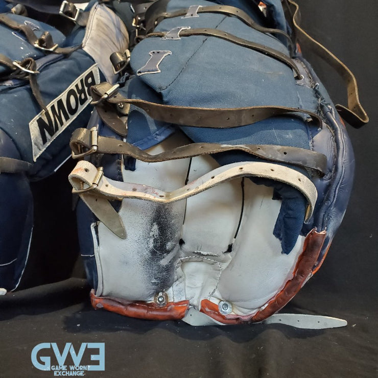 John Vanbiesbrouck Game Worn Pads Photomatched to New York Islanders and New Jersey Devils AS-02999