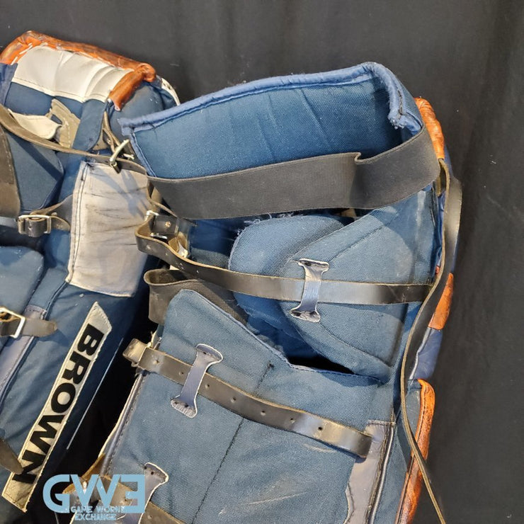 John Vanbiesbrouck Game Worn Pads Photomatched to New York Islanders and New Jersey Devils AS-02999