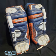 John Vanbiesbrouck Game Worn Pads Photomatched to New York Islanders and New Jersey Devils AS-02999