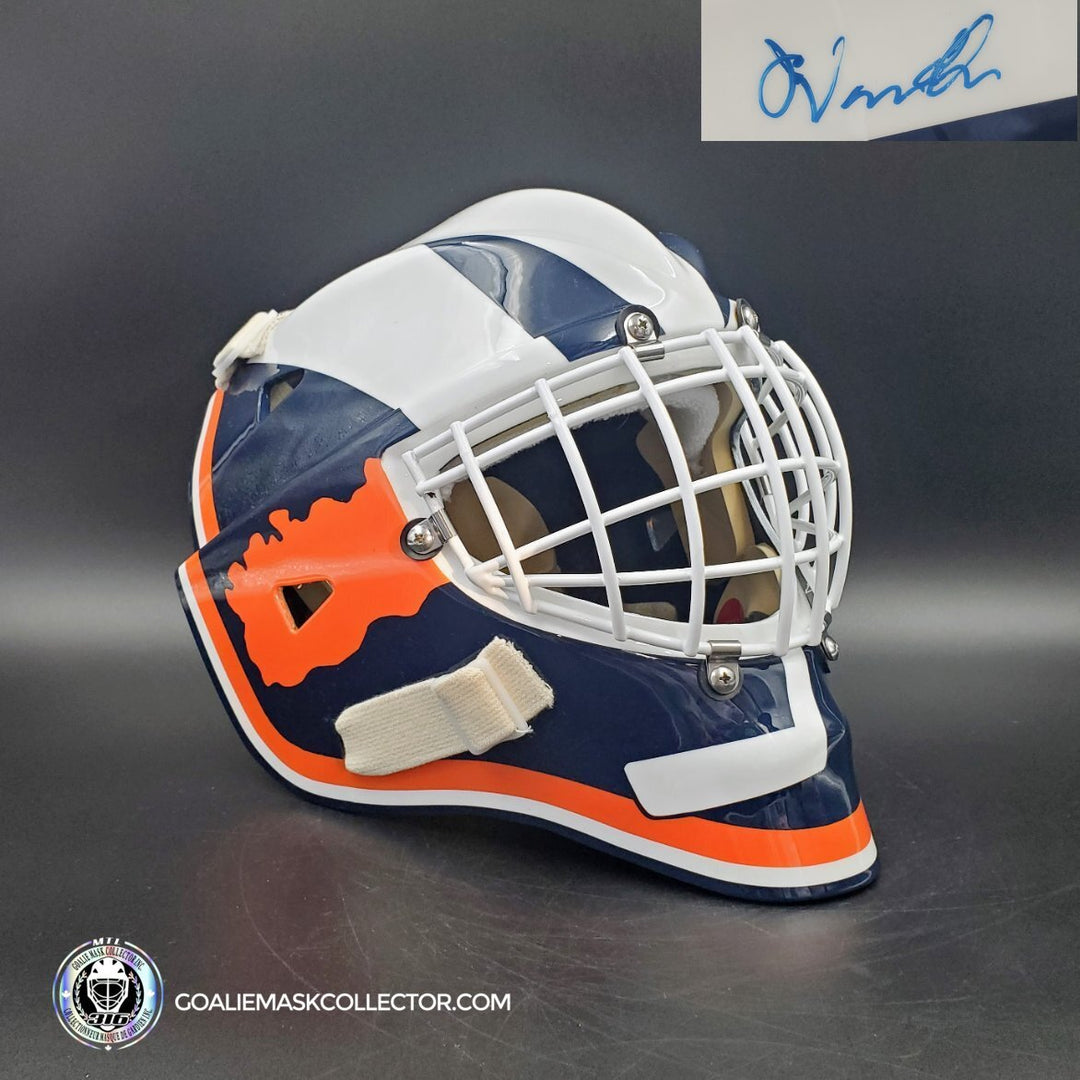 John Vanbiesbrouck Signed Goalie Mask Bee316 New York V1 Signature Edition