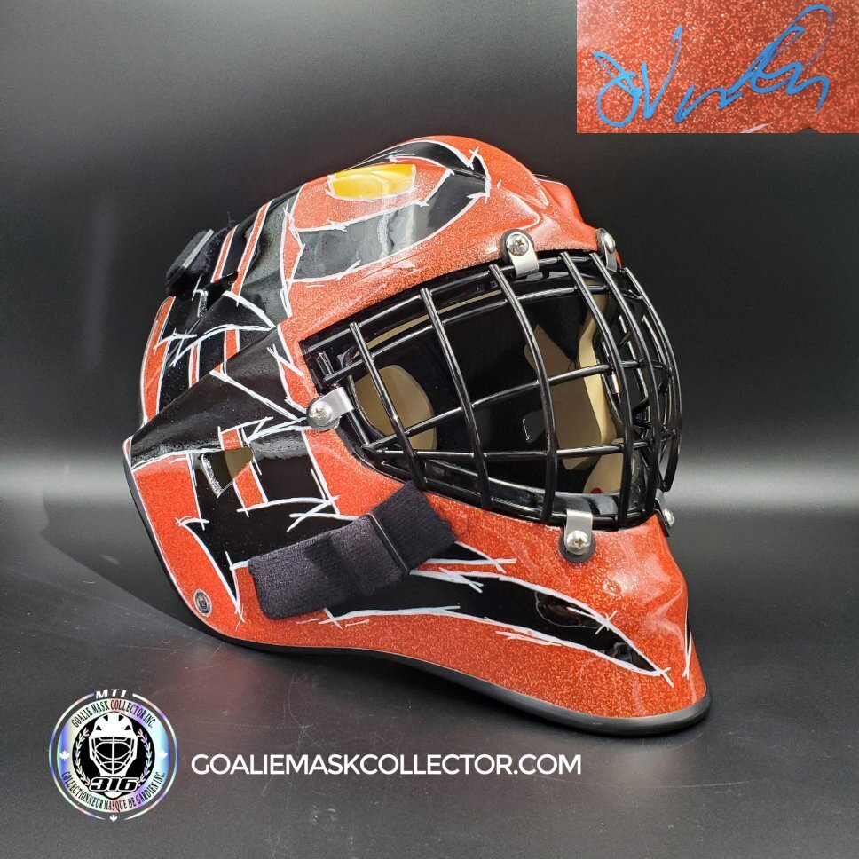 John Vanbiesbrouck Signed Goalie Mask BEE316 Philadelphia V1 Signature Edition. Goalie Mask Collector.