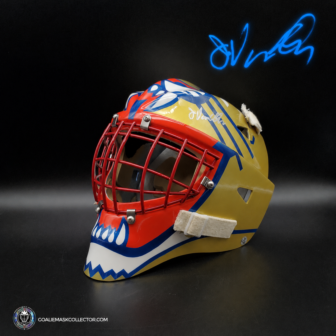 John Vanbiesbrouck Signed Goalie Mask Florida BEE316 Signature Edition. Goalie Mask Collector.