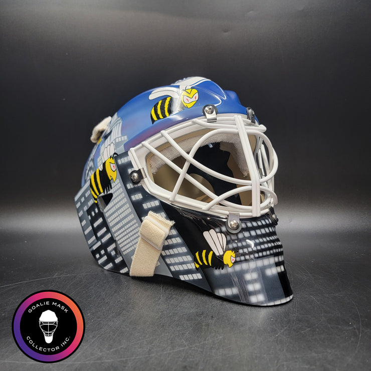 John Vanbiesbrouck Signed Goalie Mask New York V3 with CATEYE Grill Signature Edition Autographed