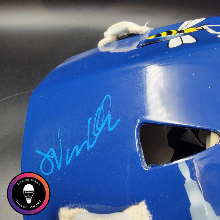 John Vanbiesbrouck Signed Goalie Mask New York V3 with CATEYE Grill Signature Edition Autographed