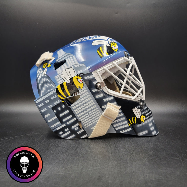 John Vanbiesbrouck Signed Goalie Mask New York V3 with CATEYE Grill Signature Edition Autographed