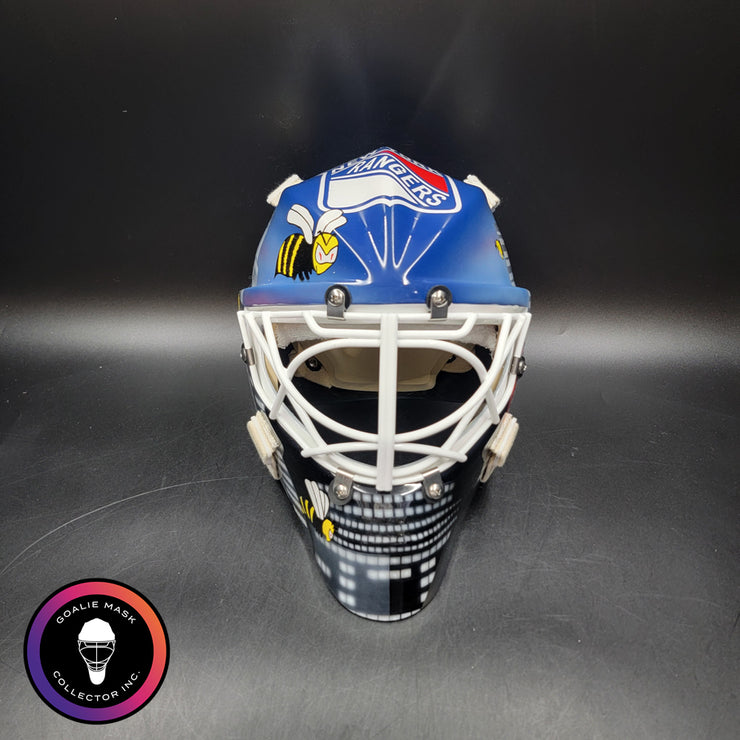 John Vanbiesbrouck Signed Goalie Mask New York V3 with CATEYE Grill Signature Edition Autographed