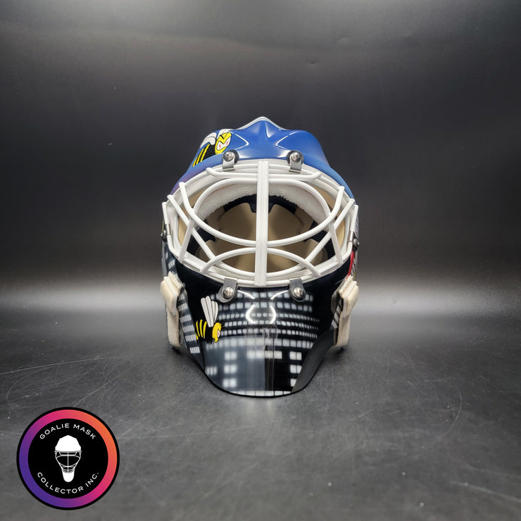 John Vanbiesbrouck Signed Goalie Mask New York V3 with CATEYE Grill Signature Edition Autographed