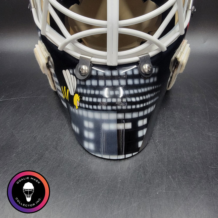 John Vanbiesbrouck Signed Goalie Mask New York V3 with CATEYE Grill Signature Edition Autographed