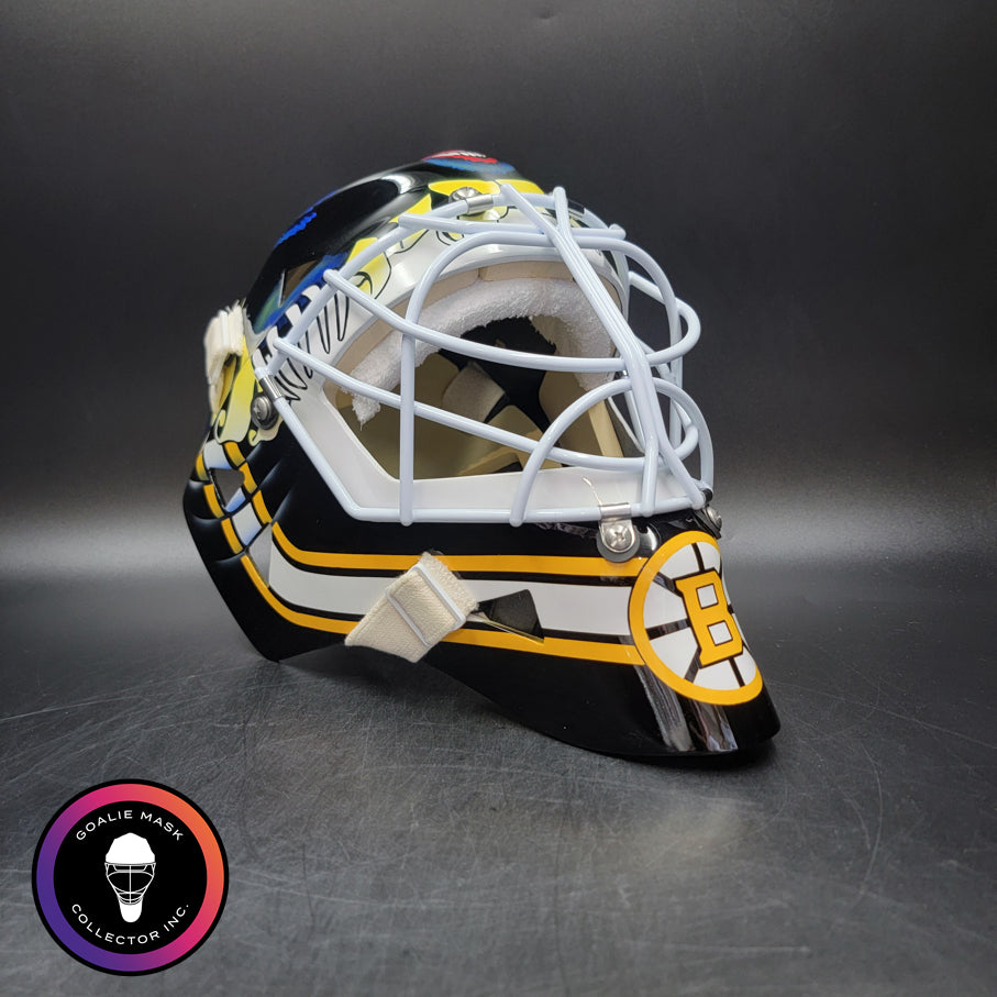 Jon Casey Goalie Mask Unsigned Boston BLUE BEAR Tribute